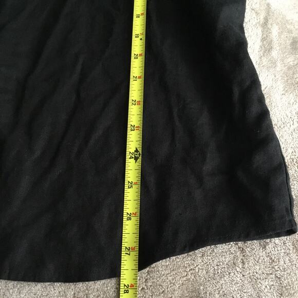 Sag Harbor Casual Buton Down Black Shirt Sz XL Linen Blend - Picture 6 of 8